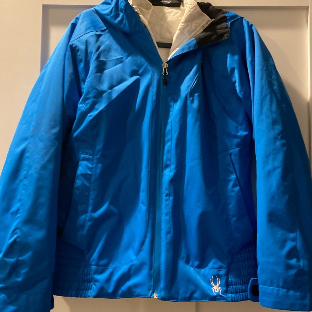 Spyder Size 16  Girl.  Blue ski jacket.
